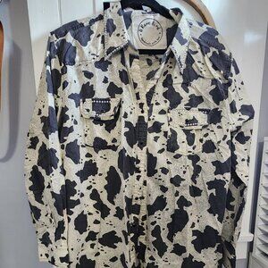 A Rare Bird Cow Print Top NWT